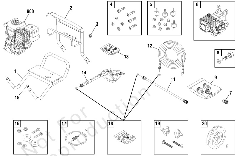 Briggs & Stratton pressure washer model 020380 replacement parts, pump breakdown, repair kits, owners manual and upgrade pump.